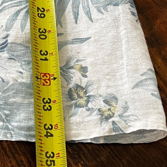 Lungo LArno Floral Sleeveless Dress Made In Italy 100% Linen Blue/White Size M - Picture 10 of 12